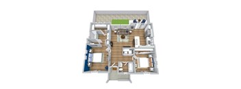 2 bed 2 bath floor plan at Avilla Deer Valley, Phoenix, AZ 85085