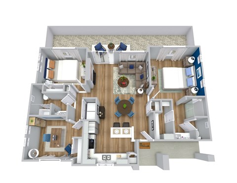 3 Bed 2 Bath Floor Plan at Avilla Eastlake, Thornton, CO