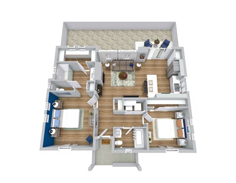 2 Bed 2 Bath Floor Plan at Avilla Buffalo Run, Colorado