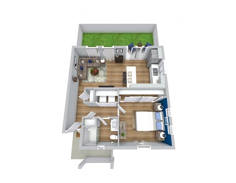 1 Bed 1 Bath Floor Plan at Avilla Suncoast, Florida