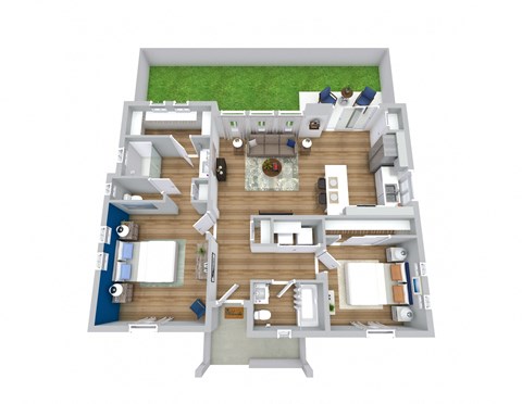 2 Bed 2 Bath Floor Plan at Avilla Suncoast, Florida, 33556