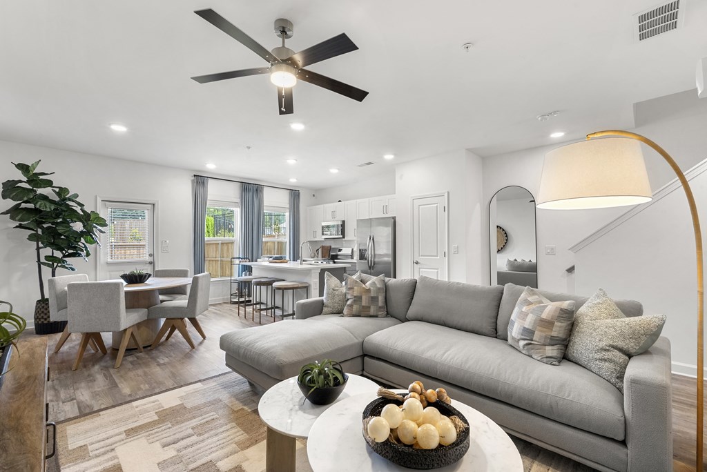 Modern Living Room at South Pine, Union City, GA 30291