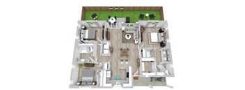 3 bed 2 bath floor plan at Avilla Railhead, Cleburne, TX 76033