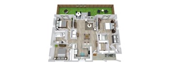 3 bed 2 bath floor plan at Avilla Rio Oaks  Apartments, Liberty Hill, Texas
