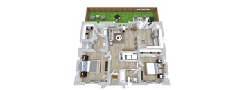 2 bed 2 bath floor plan at Avilla Railhead, Cleburne, TX 76033