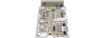 1 bed 1 bath floor plan at Avilla Vista Norte, Phoenix, AZ 85087