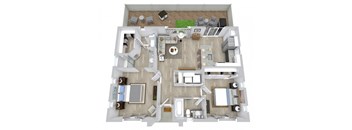 2 bed 2 bath floor plan at Avilla Vista Norte, Phoenix, AZ 85087
