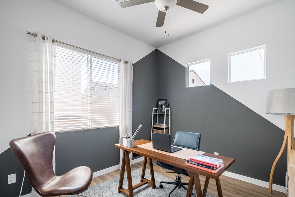Spacious study room in our 3-bedroom Haven Floor Plan at Avilla Grand in El Mirage, AZ.