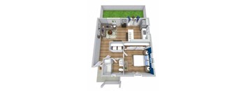 The Alcove Floor Plan at Avilla Towne Center Apartments, Princeton, TX
