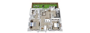 2 bed 2 bath floor plan A at Avilla Berry Creek Highlands  Apartments, Georgetown 78633