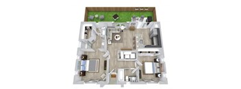 The Retreat 2 bed 2 bath floor plan 1 at Avilla Vista Ranch Apartments, Liberty Hill, TX 78628
