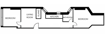 a floor plan of a small apartment
