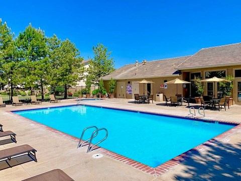 Pool With Sundecks at Sharlands Terrace Apartments, Reno, NV