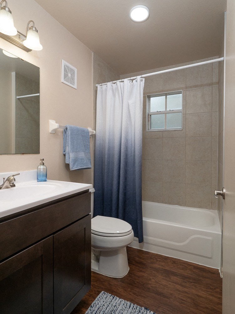 a bathroom with a shower and a sink and a toilet