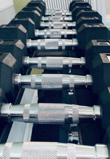 Free Weights in Fitness Area at Stoneridge Apartments, Gainesville, 32608