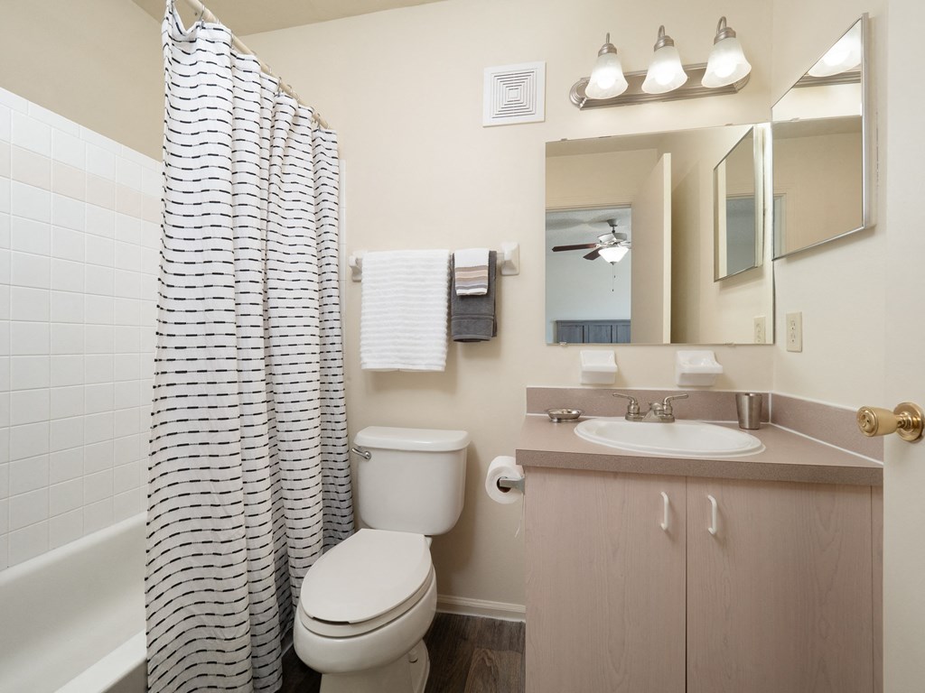 Private bathrooms in bedrooms at Stoneridge Apartments