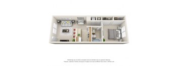 1 bed 1 bath A at The Fountains Apartments, Pensacola, FL