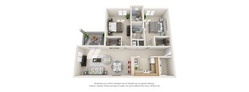 2 bedroom 2 bath floorplan