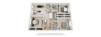 3 bed 2 bath at The Fountains Apartments, Pensacola, Florida