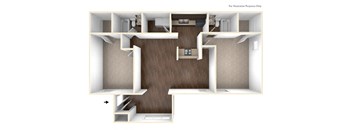 2 bedroom 2 bathroom floor plan D at 300 Riverside Apartments, Austell, Georgia