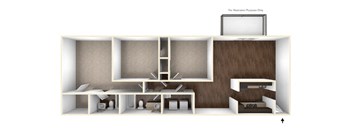 3 bed 2 bath floor plan D at Premier Apartments, Austell, GA, 30168