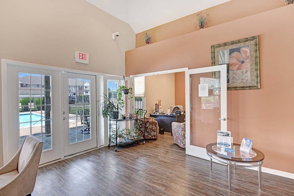 Clubhouse with swimming pool view at The Reserves of Thomas Glen, Shepherdsville, KY, 40165