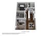2BD1BA Floor Plan 2BD1BA Floor Plan at Oak Run Apartment Homes, Ohio, 43228