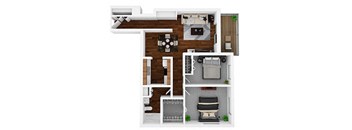 2 Bedrooms and 2 Bathrooms Floor Plans Cambridge at Aspen Ridge Apartments, West Chicago, IL