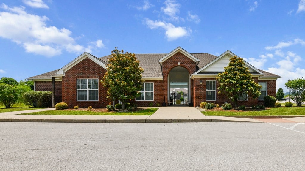 Clubhouse leasing office exterior view at The Reserves of Thomas Glen, Shepherdsville, KY, 40165