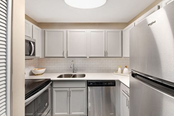 Renovated Kitchen Quartz Countertops at The Ponds of Naperville, Illinois - Photo Gallery 4