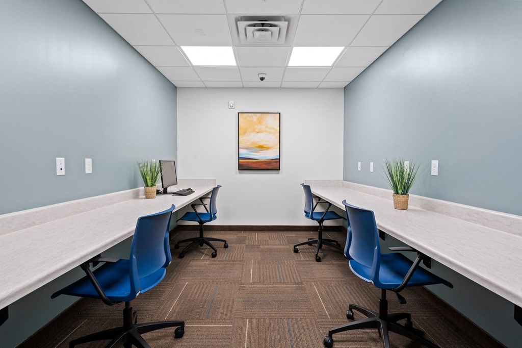 A photo of the onsite business center