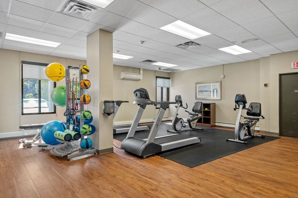 our gym is equipped with a variety of exercise equipment for residents to use