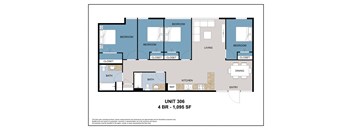 Four Bedroom/2 Bath - Unit 306