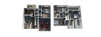 bedroom floor plan anting 3d visualization of the apartment