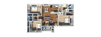 Three Bedroom Waverly at Horn Lake