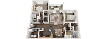 a floor plan of a house with a bedroom and a living room