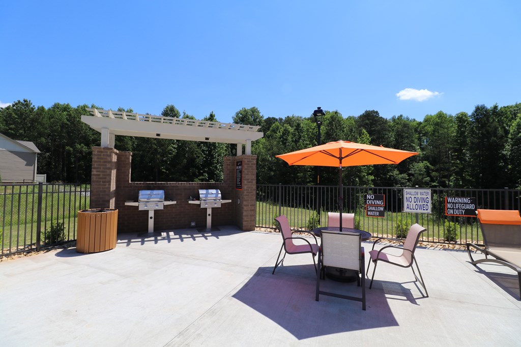 Community Pool and Grilling Area