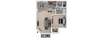 One Bed floorplan