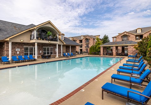 the swimming pool at our apartments