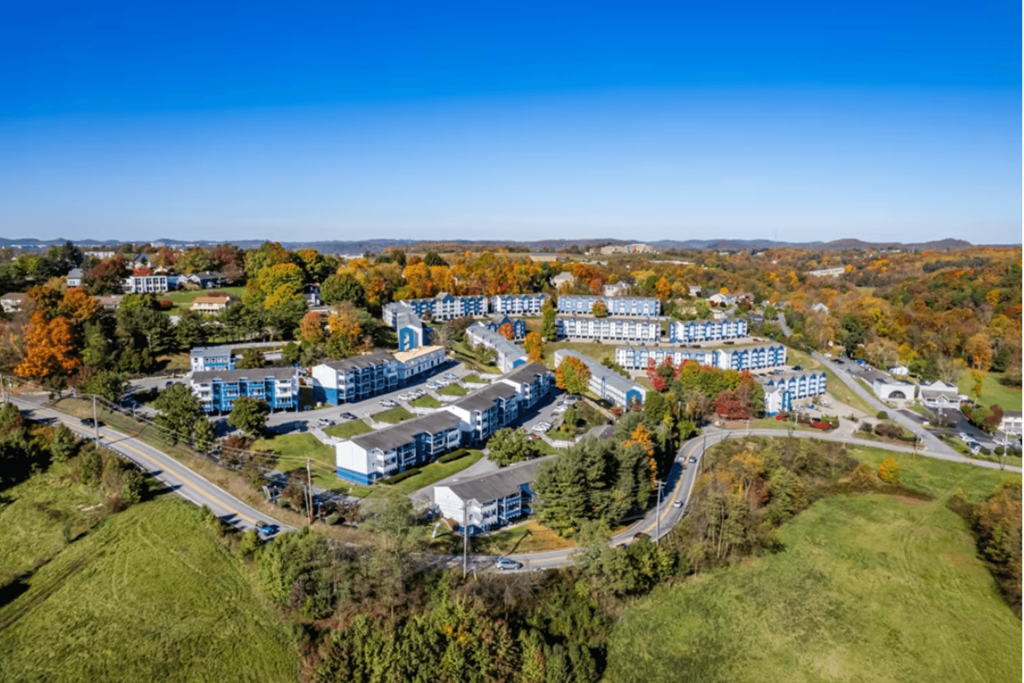 Aerial view of the community
