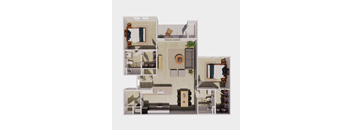 a floor plan of a house with a bedroom and a living room