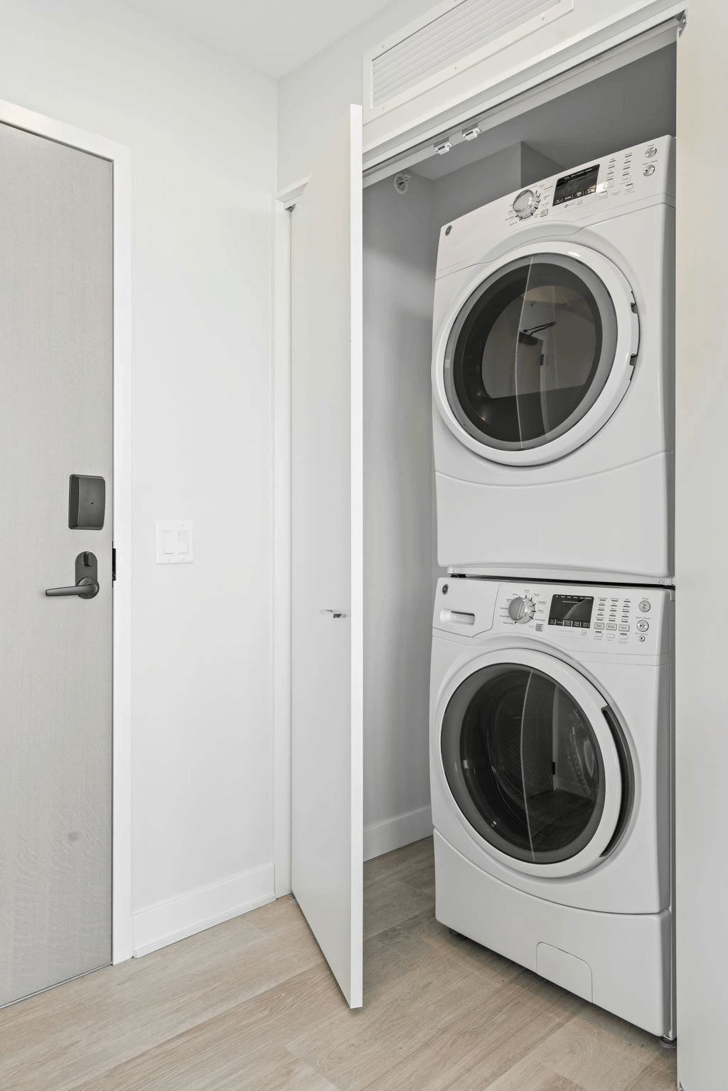 a washer and dryer in a laundry room