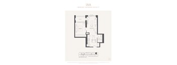 a 1a1 floor plan  residences at the ace apartments