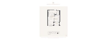 a 1 bedroom 1 bathroom floor plan  residences at 1650