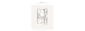 the essence floor plan  1 bedroom  1190 sq ft