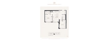 the floor plan of 2 bedrooms apartment