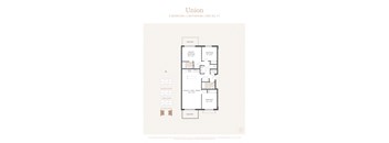 a floor plan of a bedroom apartment