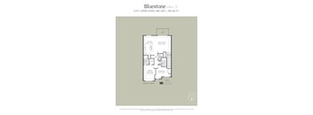 A floor plan for Bluestone elev. 2 showing the layout of the upper floor of a 1162 square foot mid unit.