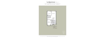 A floor plan for a Ledgestone apartment.
