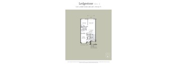 A floor plan for a Ledgestone apartment on the second floor.